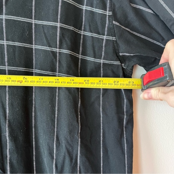 IZOD Double Mercerized Polo Shirt Black Gray Stripe | Y2K Prep Aesthetic L - Picture 9 of 11